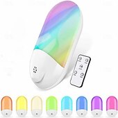tanie włączana lampka nocna-pilot led lampka nocna salon sypialnia dekoracja lampka nocna ciepła poświata przełącznik światła ochrona oczu bez migotania uk usa ue wtyczka zasilania 1 szt.