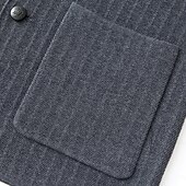 billige Herre Elite Yttertøy-herre ullblazer jakke genser frakk skole formell bryllup elegant varm vår høst ull nylon ensfarget jacquard flere lommer komfortabel enkeltspent blazer med to knapper svart mørkegrå militærgrønn