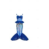 levne Dívčí kostýmy-Malá mořská víla Princeznovské Mořská panna Šaty Téma Party Kostým cosplay Filmové kostýmy for Dívčí Dětské Karneval Plesová maškaráda Párty Dovolená