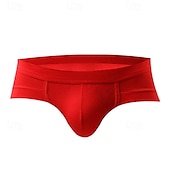 お買い得  メンズのボクサーパンツ-男性用 １枚 ベーシックパンティー ブリーフ パッチワーク ポリエステル 高通気性 ソフト 快適 平織り ミッドライズ ライトピンク ブラック