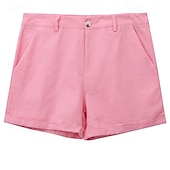 economico pantaloncini da lavoro-Per uomo Shorts eleganti Shorts da Lavoro Pantaloncini da golf Tasca Semplice Comodità Traspirante Corto All'aperto Affari Sport Casual Bianco Giallo