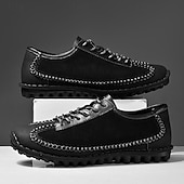 economico Sneakers da uomo-scarpe casual da uomo con lacci fatte a mano color bordeaux e grigio – scarpe da passeggio in pelle vintage