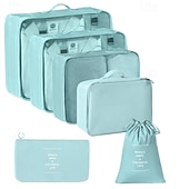 cheap Luggage &amp; Travel Storage-Compression Packing Cubes Set for Travel, Foldable Luggage Organizer Bags, Portable Toiletry and Makeup Bag, Multi-Functional Clothes Storage Pouches for Business Trips and Vacations