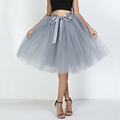 cheap Dresses-Retro Vintage 1950s Petticoat Hoop Skirt Under Skirt Tulle Skirt A-Line Women&#039;s Masquerade Party Evening Wear Cocktail Party Tea Party Adults&#039; Skirt