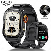 Χαμηλού Κόστους Smartwatch-LIGE BWKM02 Εξυπνο ρολόι 1.96 inch Έξυπνο ρολόι Bluetooth Υπενθύμιση Κλήσης Παρακολούθηση Δραστηριότητας Ξυπνητήρι Συμβατό με Android iOS Γυναικεία Άντρες Κλήσεις Hands-Free