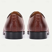 お買い得  クラシックドレスシューズ-メンズオックスフォード クロコダイル柄レザーシューズ コニャック色 - ビジネスやケンタッキーダービーに最適なエレガント