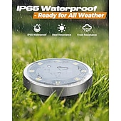 Недорогие Наземные огни-4шт 2шт 1шт 8 W Светодиоды на солнечной батарее Солнечная батарея Водонепроницаемый с функцией освещения Тёплый белый Холодный белый 1.2 V Уличное освещение двор Сад 8 Светодиодные бусины Новый год