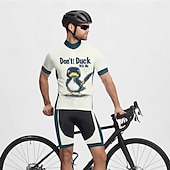 ieftine Tricouri pentru bărbați-Bărbați Jersey de ciclism Manșon scurt Bicicletă Tricou Tee Jerseu cu 3 buzunare spate Ciclism montan Respirabil Uscare rapidă Proiectare anatomică Wicking Roz Închis Negru Alb Animal Desene Animate