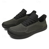 billiga Vardagssneakers-barfota vardagssneakers för män - modern svart, andningsbar mesh, komfortsula - lämplig för dagligt bruk och lätta sporter