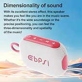 abordables Altavoces-Altavoces Bluetooth portátiles con sonido envolvente 360 para ciclismo y deportes al aire libre, mini subwoofer inalámbrico impermeable para coche, batería de larga duración