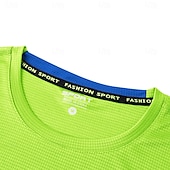 お買い得  ベーシックTシャツ-男性用 Tシャツ マッスルシャツ 半袖 クルーネック 夏 活発的 クラシック スポーツ ランニング ライトブルー ブラック ライトグリーン メンズトップTシャツ