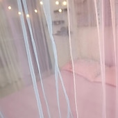 economico Baldacchini e tende da letto-1Pc Tende da Letto A Gazebo Arcobaleno Tenda da Principessa per Letto per Bambine Drappeggi Rete Decorazione Camera da Letto