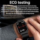 tanie Smartwatche-E500 Smart Watch 1.92 cala Smartwatch Fitness Biegowy Zegarek Bluetooth ECG+PPG Monitorowanie temperatury Krokowiec Kompatybilny z Android iOS Kobiety Mężczyźni Długi czas pracy wodoodporny IP67