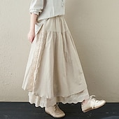 cheap Bottoms-Retro Vintage Medieval Skirt Women&#039;s Masquerade Casual Daily Adults&#039; Skirt