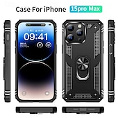 abordables Carcasas iPhone-Funda para iPhone 16 Pro Max Plus iPhone 15 Pro Max Plus iPhone 14 13 12 11 Pro Max Plus Carcasa trasera con soporte magnético antichoque retro TPU PC