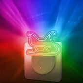 preiswerte Plug-in-Nachtlicht-Acrylförmiges LED-Nachtlicht, Dekoration für Wohnzimmer und Schlafzimmer, Licht mit Farbverlauf, Licht, Augenschutz ohne Flimmern, UK-US-EU-Netzstecker, 1 Stück