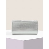 cheap Handbags-Handbag leatherette Wedding Evening Party Elegant Wedding With Pure Color Evening Handbag
