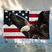 billiga 250:e årsjubileum-4 juli Utomhus Inomhus Med Öglor Patriotisk Flagga Självständighetsdagen Amerikansk Hus Gård Trädgårdsdekorationer Högtidsbanner Skylt
