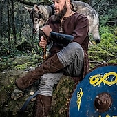 levne obuv-Retro Středověké Renesanční Boty Pánské Dámské Unisex Keltské Pirát předvečer Všech svatých Karneval Plesová maškaráda Večírek Plesová maškaráda Dospělé Boty