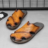 abordables Sandales décontractées-Sandales d&#039;extérieur en similicuir pour hommes avec semelle robuste et design respirant – chaussures confortables pour la randonnée et les vêtements décontractés
