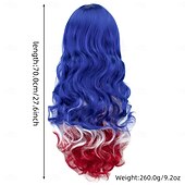 economico Parrucche di Carnevale-Parrucche sintetiche Ondulato Tessitura riccia Taglio scalato Con frangia A macchina Parrucca 28 pollici A1 A2 A3 A4 A5 Capelli sintetici Per donna Classico Comodo Colore Graduale e Sfumato