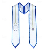 baratos Decoração de Formatura-estola de formatura unissex, faixa de formatura simples, estola de honra para alunos, faixa de cetim de camada dupla com strass, estola de cerimônia de enfermeira e médico
