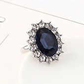 voordelige Sieradensets-bruidssieraden sets 1 set strass legering ringen oorbellen ketting dames elegante mode gepersonaliseerde sieraden set voor jubileum feest avondkleding