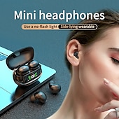 economico Cuffie TWS wireless-Cuffia Bluetooth Mini Wireless Ultra Piccola Dimensione Arachidi Invisibile In-Ear Impermeabile per Running Riduzione del Rumore