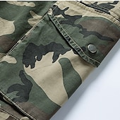 preiswerte Klassiker-Herren Cargo-Shorts Shorts mit Camouflage-Muster Shorts Sommershorts Kordelzug Elastischer Bund Mehrere Taschen Tarnung Komfort tragbar Knielang Outdoor Sport Täglich Mode Lässig Blau Khaki