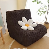 baratos Capa do sofá futon.-1pc capa elástica para sofá de chão sem braços capa para sofá preguiçoso relax seersucker capa elástica para sofá único capa de almofada para sala de estar casa