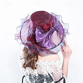 preiswerte Partyhut-Kopfstück Organza Hochzeit Abendgesellschaft Elegant Hochzeit Mit Tüll Kopfschmuck Kopfbedeckung