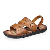 preiswerte Urlaubsandalen-Herrensandalen mit geprägten Details und gepolstertem Fußbett, ideal für lässige Outdoor-Aktivitäten