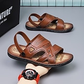 preiswerte Urlaubsandalen-Herrensandalen mit geprägten Details und gepolstertem Fußbett, ideal für lässige Outdoor-Aktivitäten