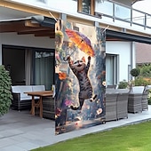 billiga Dörröverdrag-Rolig djur dansande dörrdekorationer dörröverdrag dörrgobeläng dörrgardin dekoration bakgrund inomhus/utomhus dörrbanner för främre dörr bondgård