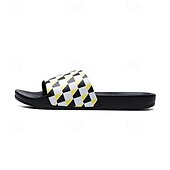 abordables Sandales décontractées-sandales à enfiler géométriques vibrantes pour hommes – chaussures d&#039;été décontractées pour la plage et la piscine