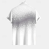  Per uomo Motivo Geometrico Magliette Polo a Nido d'Ape Manica Corta Magliette polo Camicie con Colletto Business Casual Affari Athleisure Abbigliamento da lavoro Stampa 3D Bottoni Estate Bianco