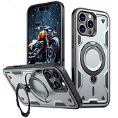 お買い得  iPhone用ケース-電話 ケース 用途 iPhone 16 Pro Max プラス iPhone 15 プロマックスプラス iPhone 14 13 12 Pro Max Plus バックカバー スタンド付き 磁石バックル ワイヤレス充電をサポート レトロ風 TPU PC