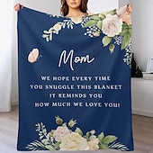 abordables Couvertures et plaids-couverture fête des mères, une lettre à maman, cadeau fête des mères, couverture douce et confortable, cadeau parfait pour maman, motif floral ou cœur, chaud et confortable