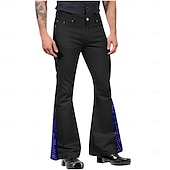 abordables Fondos-Retro Antiguo Años 60 Hippie Pantalones Los pantalones de campana Hippie Brillantes Brillante Hombre Víspera de Todos los Santos Carnaval Mascarada Fiesta y Noche Festival de Música Desfile del