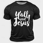 ieftine Tricouri cu credință-Paște Bărbați Iisus Tricou Manșon scurt Tricou Tipărire 3D Stil Nautic Cămașă Designer Casual Petrecere Concediu Negru Alb Albastru piscină Vară Primăvară Îmbrăcăminte S M L XL XXL XXXL