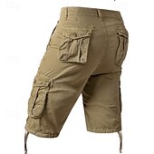 billiga Klassisk-Herr Cargo-shorts Shorts Sommarshorts Flera fickor Slät Komfort Bärbar Knelängd Utomhus Sport Dagligen Mode Ledigt Svart Blå