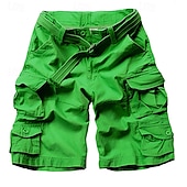 tanie Klasyczny-Męskie Spodenki Taktyczne Spodenki cargo Szorty Guziki Multi Pocket Równina Zdatny do noszenia Krótki Na zewnątrz Codzienny Wyjściowe Moda Klasyczny Zieleń wojskowa Żółty kamuflaż