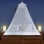 preiswerte Betthimmel &amp; Vorhänge-Bett-Baldachin Baumwolle Loft solid Kinder zusammenklappbare runde Hoop durchsichtige Moskito-Netz Mädchen Bett-Baldachin