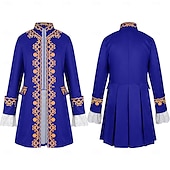 billige Yttertøy-Retro / vintage Kostymer i middelalderstil Steampunk Jakke tailcoat Ytterklær Prins Adelsmann Helfarge Herre Steampunk Karneval Maskerade Fest / aften Voksne Frakk