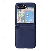 cheap Samsung Cases-Phone Case For Samsung Galaxy Z Flip 7 Z Flip 6 Z Flip 5 Z Flip 4 Back Cover Magnetic Support Wireless Charging Card Slot Retro TPU PU Leather