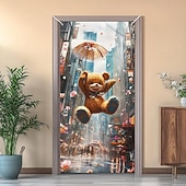 billiga Dörröverdrag-Rolig djur dansande dörrdekorationer dörröverdrag dörrgobeläng dörrgardin dekoration bakgrund inomhus/utomhus dörrbanner för främre dörr bondgård