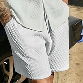 cheap Casual Shorts-Men&#039;s Summer Shorts Beach Shorts Pocket Drawstring Elastic Waist Plain Comfort Breathable Short Outdoor Vacation Sport Tattoo White Red