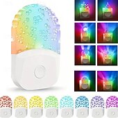 preiswerte Plug-in-Nachtlicht-Acrylförmiges LED-Nachtlicht, Dekoration für Wohnzimmer und Schlafzimmer, Licht mit Farbverlauf, Licht, Augenschutz ohne Flimmern, UK-US-EU-Netzstecker, 1 Stück