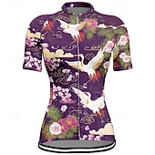 olcso Női trikók-Női Biciklis ruházat Állat Virág Rövid ujjú Kerékpár Póló Dzsörzé 3 hátsó zsebbel Hegyi biciklizés Gyors szárítás Anatómiai tervezés Bélfonalszövet Légáteresztő Sport Fekete Piros Tengerészkék Ruházat