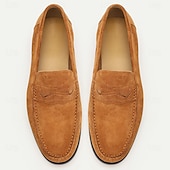 preiswerte Loafer aus hochwertigem Leder-Herren-Pennyloafer aus hellbraunem Wildleder – klassische Slip-On-Abendschuhe für Business, Hochzeiten und die Freizeit